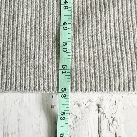LVIR Merino Wool Cashmere Ribbed Midi Sweater Dress Size Medium Gray - Picture 9 of 10